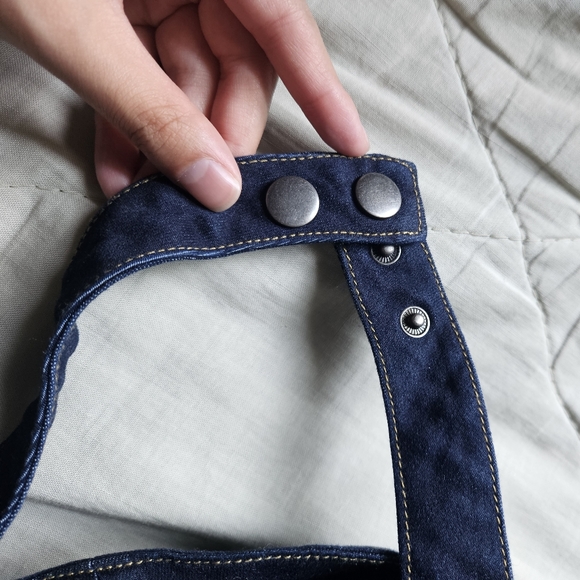 URBAN OUTFITTERS Jenny Denim Bustier Mini Dress Dark Denim Small NWT UO - Picture 9 of 15